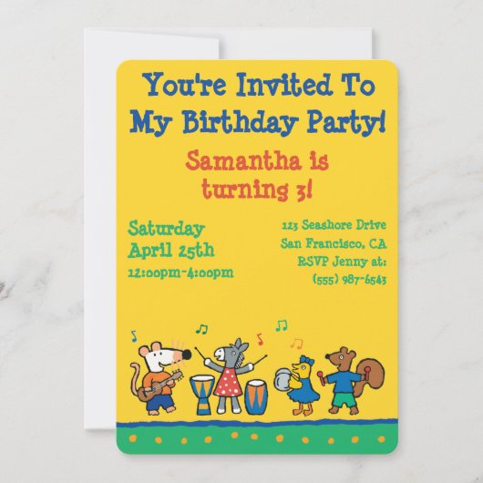 Maisy en Friends Play in Band Kaart (Voorkant)