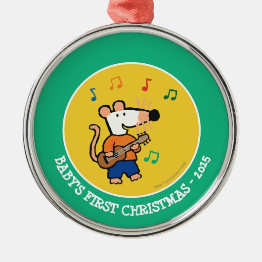 Maisy en Friends Play in Band Metalen Ornament (Voorkant)