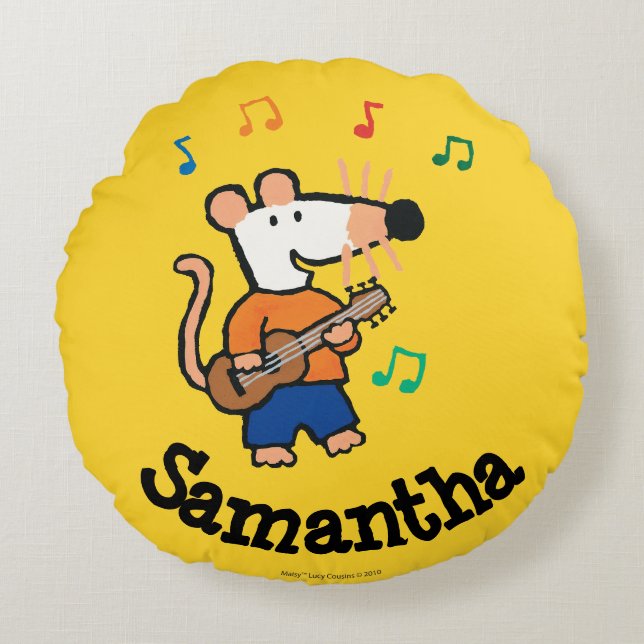 Maisy en Friends Play in Band Rond Kussen (Voorkant)