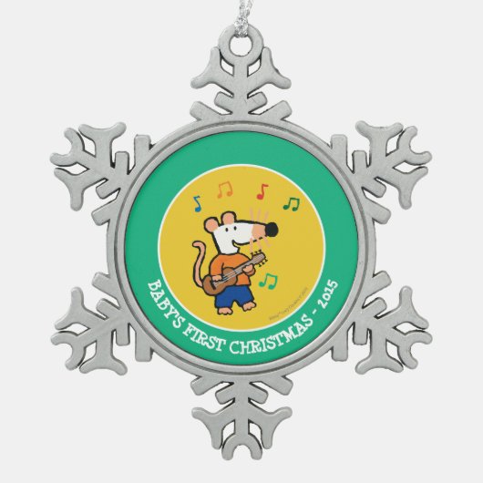 Maisy en Friends Play in Band Tin Sneeuwvlok Ornament (Voorkant)