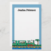 Maisy en Friends Ride on Green Train Briefpapier (Voorkant / Achterkant)