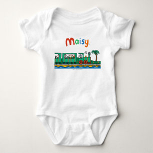 Maisy en Friends Ride on Green Train Romper