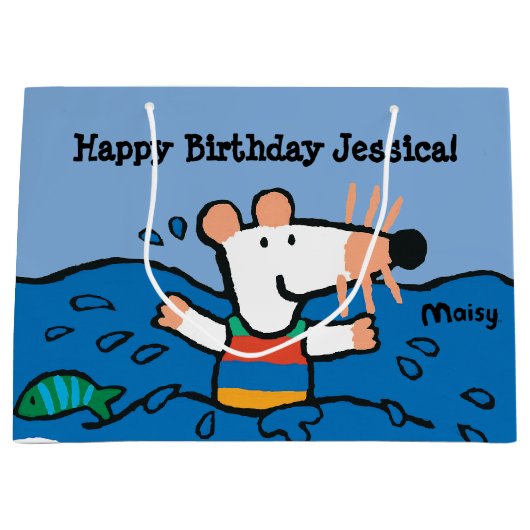 Maisy Goes zwemmen op zaterdag Large Cadeautasje (Voorkant)