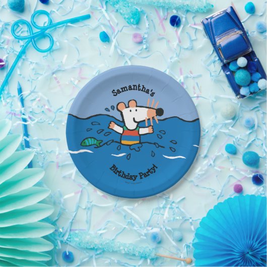 Maisy Goes zwemmen op zaterdag Papieren Bordje (Feest)