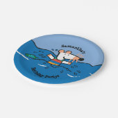 Maisy Goes zwemmen op zaterdag Papieren Bordje (Gekanteld)