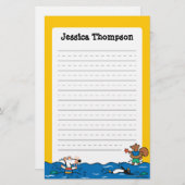 Maisy Goes zwemt in het strand Briefpapier (Voorkant / Achterkant)