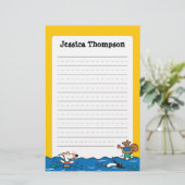 Maisy Goes zwemt in het strand Briefpapier (Staand voorkant)