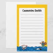 Maisy Goes zwemt in het strand Briefpapier (Voorkant / Achterkant)