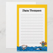 Maisy Goes zwemt in het strand Briefpapier (Voorkant / Achterkant)