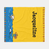 Maisy Goes zwemt in het strand Fleece Deken (Voorkant (Horizontaal))