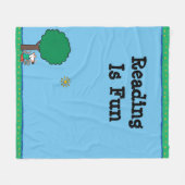 Maisy leest haar bibliotheekboek buiten fleece deken (Voorkant (Horizontaal))