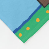 Maisy leest haar bibliotheekboek buiten fleece deken (Hoek)