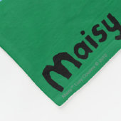 Maisy leest haar bibliotheekboek buiten fleece deken (Hoek)