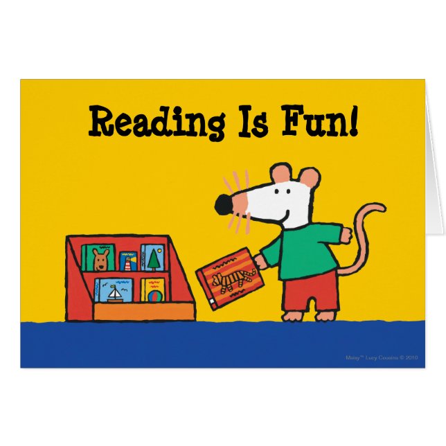 Maisy met bibliotheekboeken (Voorkant Horizontaal)