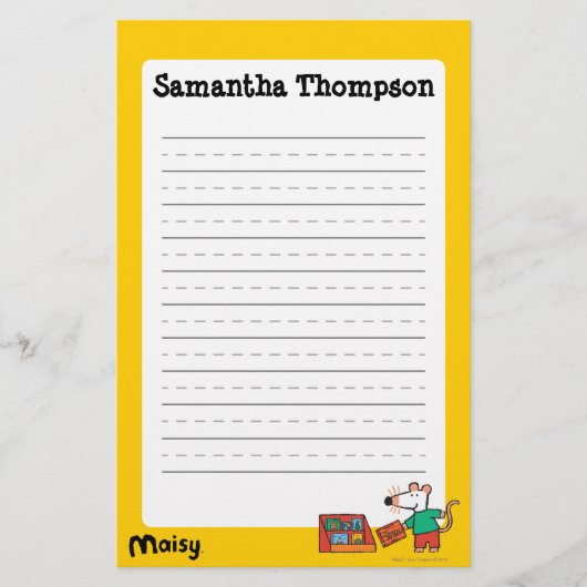 Maisy met bibliotheekboeken briefpapier (Voorkant)