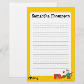 Maisy met bibliotheekboeken briefpapier (Voorkant / Achterkant)