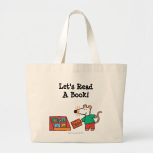 Maisy met bibliotheekboeken grote tote bag