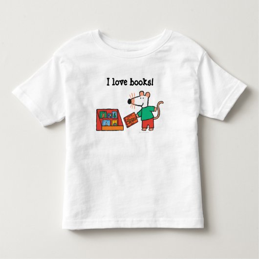 Maisy met bibliotheekboeken kinder shirts (Voorkant)