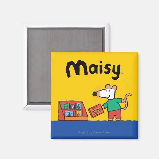 Maisy met bibliotheekboeken magneet (Voorkant / Achterkant)