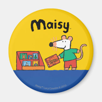 Maisy met bibliotheekboeken magneet