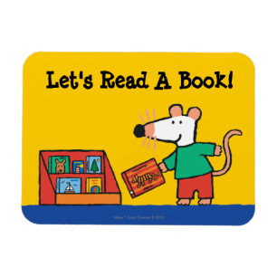 Maisy met bibliotheekboeken magneet