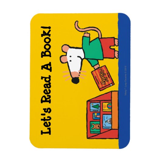 Maisy met bibliotheekboeken magneet (Verticaal)