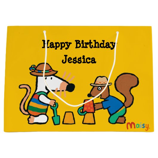Maisy met schelpdieren op zaterdag groot cadeauzakje (Voorkant)