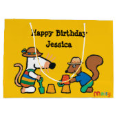 Maisy met schelpdieren op zaterdag groot cadeauzakje (Achterkant)