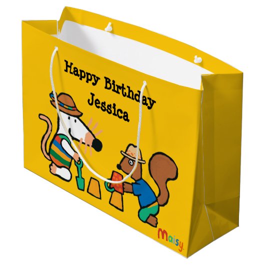 Maisy met schelpdieren op zaterdag groot cadeauzakje (Achterkant Gekanteld)