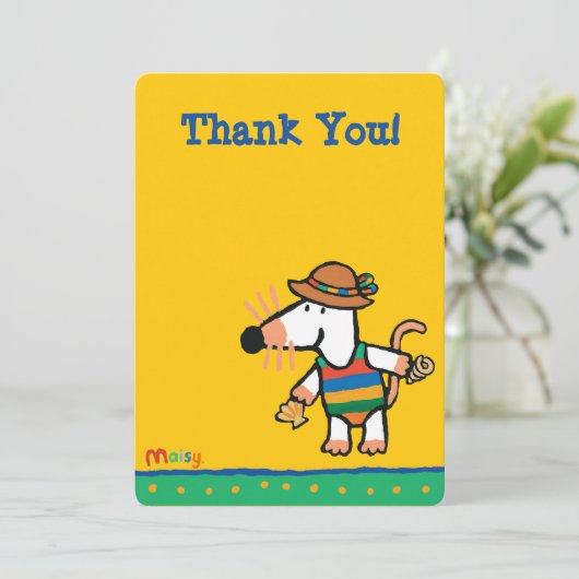 Maisy met schelpdieren op zaterdag kaart (Staand voorkant)