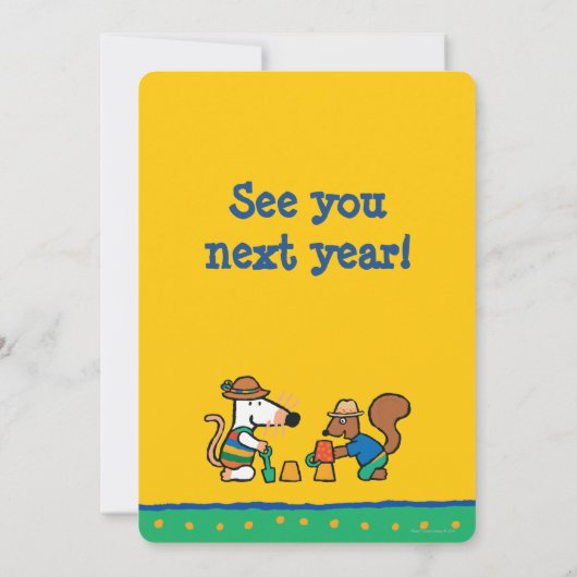 Maisy met schelpdieren op zaterdag kaart (Achterkant)