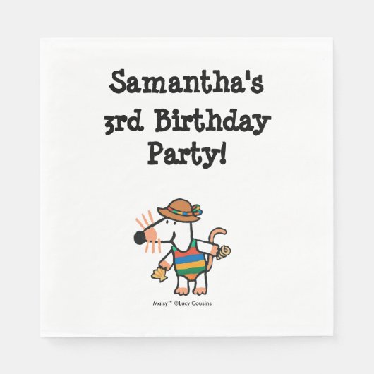 Maisy met Shells Verjaardag Servetten (Voorkant)