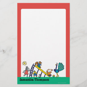 Maisy op de speelplaats met vrienden briefpapier