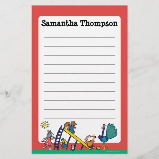 Maisy op de speelplaats met vrienden briefpapier (Voorkant)