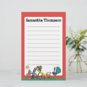 Maisy op de speelplaats met vrienden briefpapier (Staand voorkant)