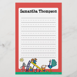 Maisy op de speelplaats met vrienden briefpapier