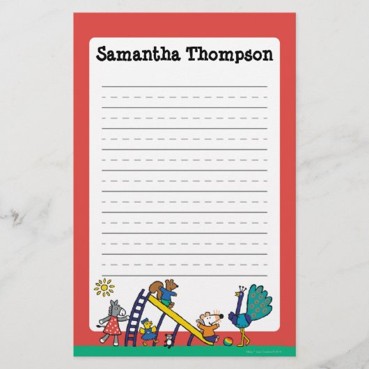 Maisy op de speelplaats met vrienden briefpapier (Voorkant)