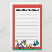 Maisy op de speelplaats met vrienden briefpapier (Voorkant / Achterkant)