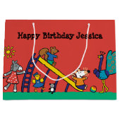 Maisy op de speelplaats met vrienden groot cadeauzakje (Voorkant)