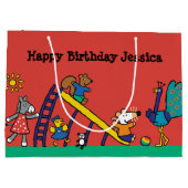 Maisy op de speelplaats met vrienden groot cadeauzakje (Achterkant)