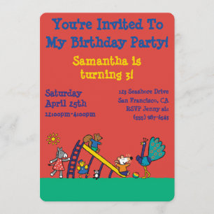 Maisy op de speelplaats met vrienden kaart