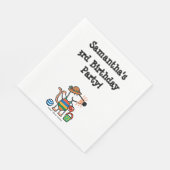 Maisy op het strand verjaardag servet (Hoek)