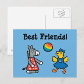 Maisy op Preschool met vrienden op de speelplaats Briefkaart (Voorkant / Achterkant)