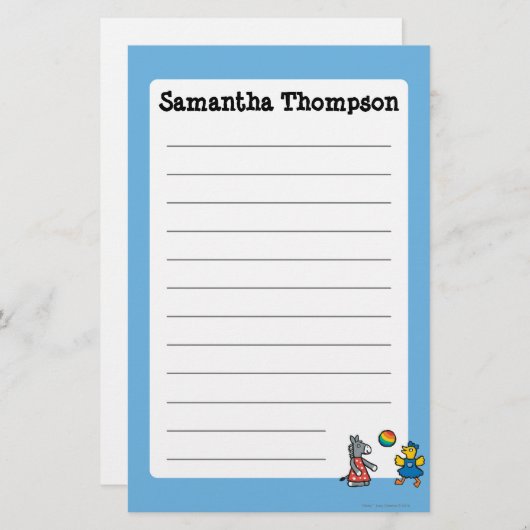 Maisy op Preschool met vrienden op de speelplaats Briefpapier (Voorkant / Achterkant)