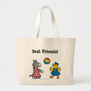 Maisy op Preschool met vrienden op de speelplaats Grote Tote Bag