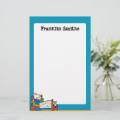 Maisy Ready voor Bed Blue Pajamas Briefpapier (Staand voorkant)