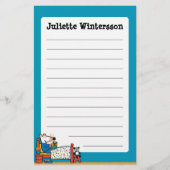 Maisy Ready voor Bed Blue Pajamas Briefpapier (Voorkant)