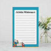 Maisy Ready voor Bed Blue Pajamas Briefpapier (Staand voorkant)