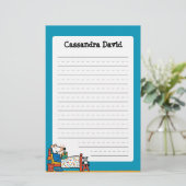 Maisy Ready voor Bed Blue Pajamas Briefpapier (Staand voorkant)