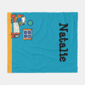 Maisy Ready voor Bed Blue Pajamas Fleece Deken (Voorkant (Horizontaal))